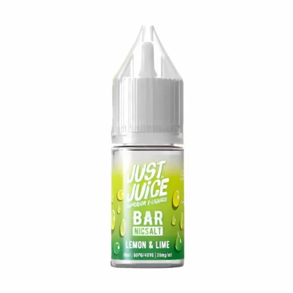 Just Juice Bar Lemon & Lime Nic Salt Vape Juice- 10 Pack - Strength 10mg