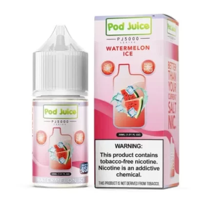 Pod Juice Watermelon Ice PJ5000 TF 30ml Nic Salt Vape Juice - Eightvape