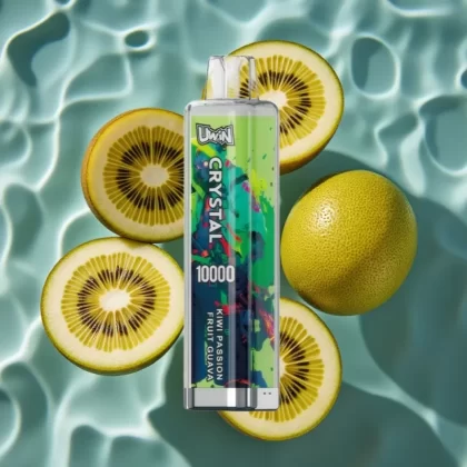 UWIN Crystal 10000 Puffs Disposable Vape – Kiwi Passion Fruit Guava, 18ml E-Liquid, 650mAh Rechargeable, Type-C Fast Charging, RGB Lights - Bangvapeaustralia