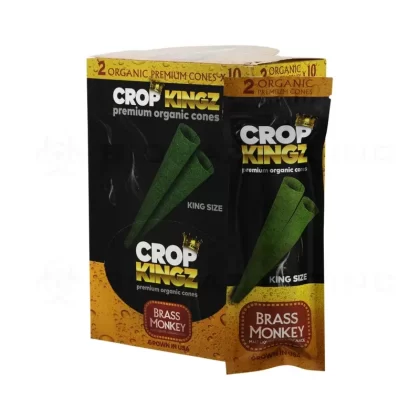 Crop Kingz | Organic Premium Pre-Rolled Cones King Size | 109mm – 10 Count – Various Flavors