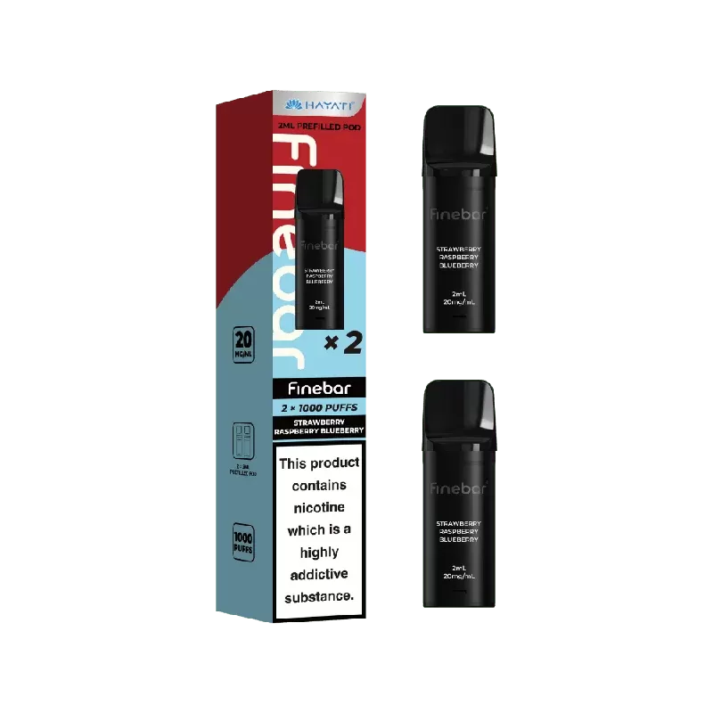 Hayati Finebar Prefilled Pods Strawberry Raspberry Blueberry