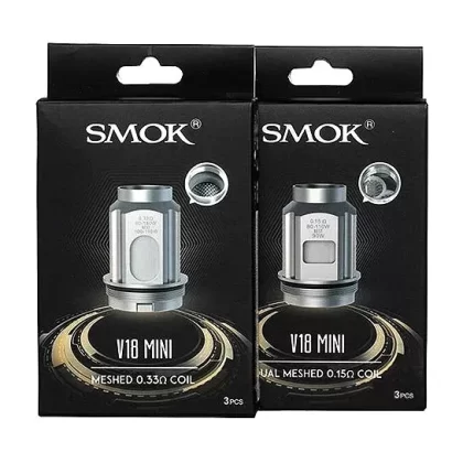 SMOK TFV18 Mini Replacement Coils (3 Pack) - 0.15 Ohm Dual Mesh, 0.33 Ohm Single Mesh