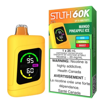 STLTH 60K Disposable Vape Device - Mango Pineapple Ice - 20mg/ml