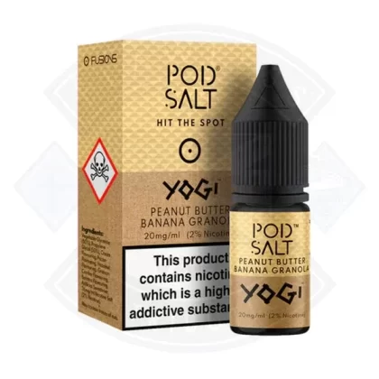 Pod Salt Yogi Peanut Butter Banana Granola Fusion Series 20mg 10ml E-Liquid - Eliquidsupply