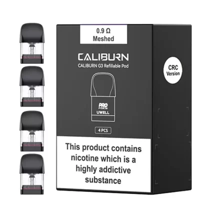 Uwell Caliburn G3 Replacement Pods - 0.4 Ohm Mesh - Four Pack