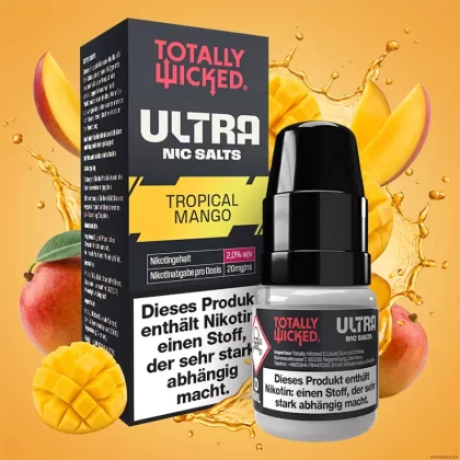 Totally Wicked ULTRA – Tropical Mango 8ml 20mg/ml - Totally Wicked / Mango / 20mg/ml / Propylenglykol / pflanzliches Glycerin / Nikotinsalz / Aromen / 50% VG / 50% PG / 8 ml