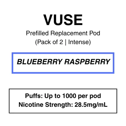 Vuse – eLiquids – Blueberry Raspberry – 28.5mg/mL (Intense Flavour)
