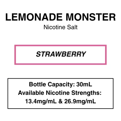 Strawberry (Lemonade Monster) – Nic Salt -30ml