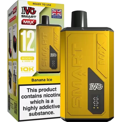 IVG Smart Max Prefilled Pod Kit - Flavour#Banana Ice>Blueberry Raspberry>Blue Raspberry Ice>Blue Razz Lemonade>Blue Sour Raspberry>Cherry Peach Lemonade>Classic Menthol>Cola Ice>Exotic Fruit