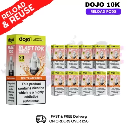 Ten Tangerines Dojo Blast 10K Replacement Pods Box Of 10