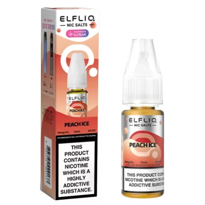 Peach Ice Nic Salt E-Liquid by Elf Bar Elfliq (10ml) - 5mg
