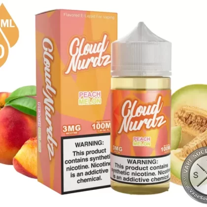 Peach Melon by Cloud Nurdz 100ml - Vape Product, Vape Product