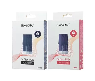 SMOK Nfix Replacement Pods (3-Pack) - Resistance#DC 0.8ohm MTL (3-Pack)>Meshed 0.8ohm (3-Pack)>SC MTL 1.0ohm (3-Pack)