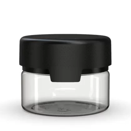 CHUBBY GORILLA | Child Resistant Clear Plastic Aviator XL Container w/ Black Cap | 220mL – 7.5oz – 100 Count