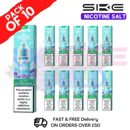 Menthol Crystal SKE Nic Salt Box / Pack Of 10