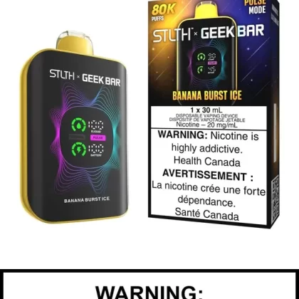 Banana Burst Ice STLTH x Geek Bar 80K Disposable Vape