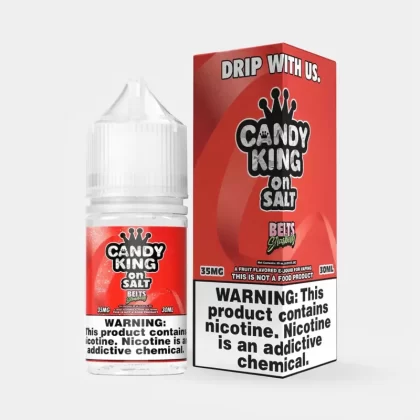 Candy King Strawberry Belts On SALT- Sweet Sour Nic Salt 30mL