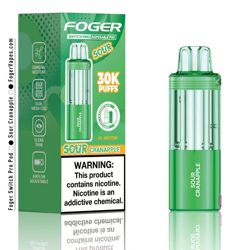 Sour Cranapple Foger Switch Pro Pod 30K Puffs - Image 3