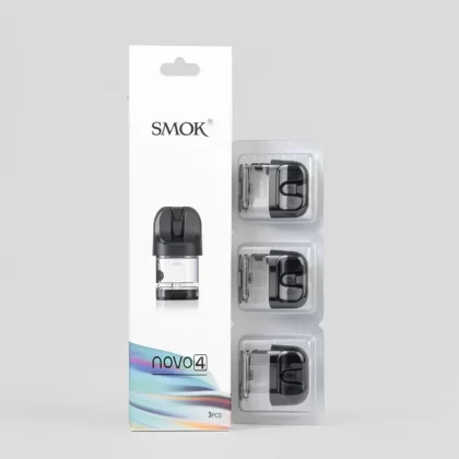 Smok Novo 4 Empty Pods 2.0 mL E-Juice Capacity - Transparent, Transparent Black (95F8D7)