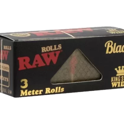 Raw Rolls 3 Meter Black Classic King Wide Size - Ejuicewarehouse