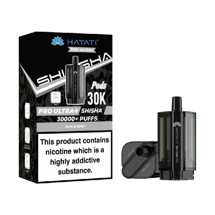 Hayati Pro Ultra Plus Shisha 30000 Prefilled Pods Gum & Mint