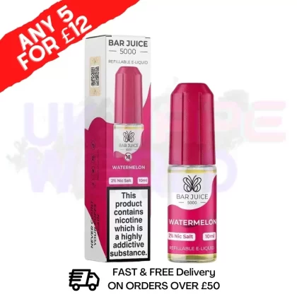 Bar Juice 5000 Nicsalt E-Juice Watermelon Flavour
