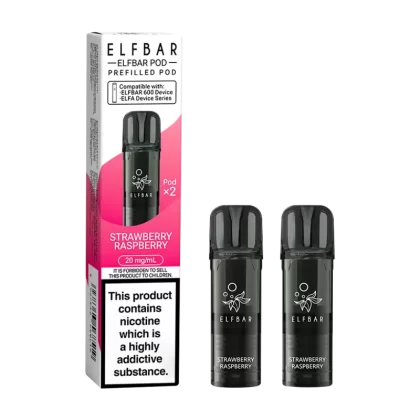 Strawberry Raspberry Elfbar 600 Pods - Vapeshop Co