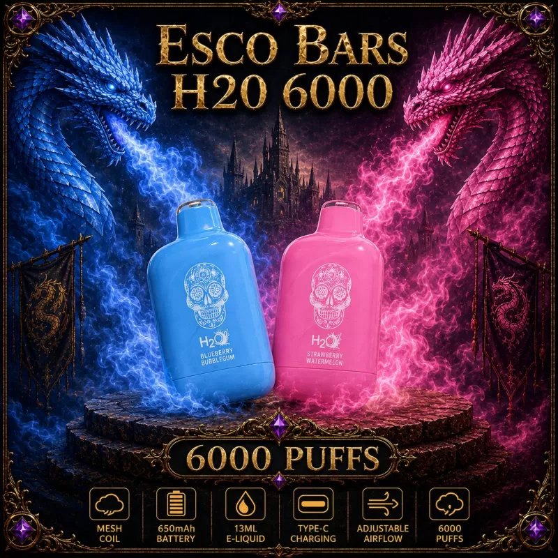 Esco Bars H20 6000 - Baja Slushie (WHT Series) / Green Apple