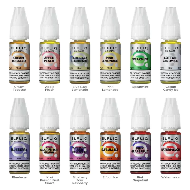 Elfliq Nic Salt E-Liquid - Box of 10 - Sour Apple / 20mg