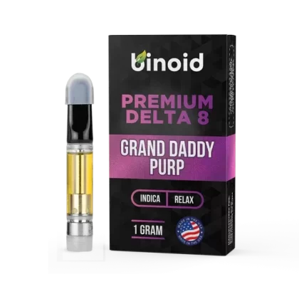 Binoid Delta 8 THC Vape Cartridge Grand Daddy Purp