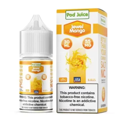 Pod Juice Salt Jewel Mango Tobacco Free Nicotine E-Juice 30ml