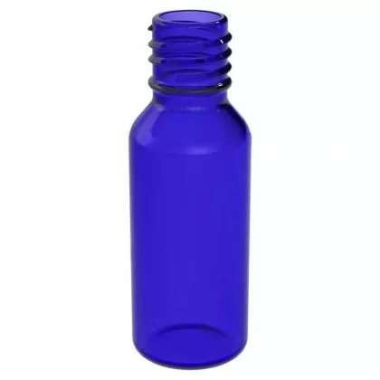 Glass Bottle | Cobalt Blue Boston Round | 0.5oz – 18/425 – 540 Count