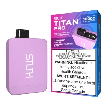 STLTH Titan Pro Disposable Vape Device - Double Berry Twist Ice - 20mg/ml