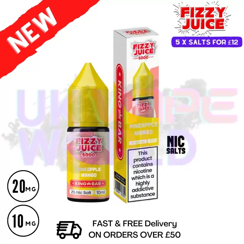Fizzy Juice 5000 Nic Salt Pineapple Mango 10ML E-liquid