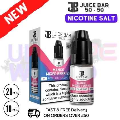 Mango Mixed Berries Juice Bar Nic Salt 10ML eLiquid Only £1.99