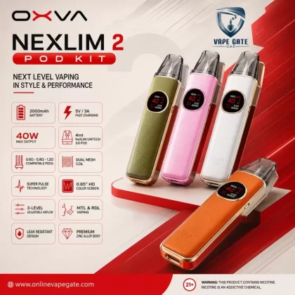 OXVA Nexlim 2 Pod Kit - Shiny Pink - Onlinevapegate