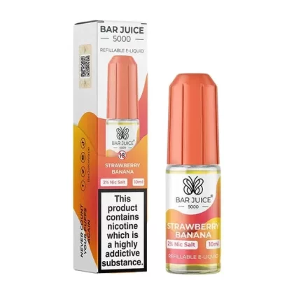 Bar Juice 5000 Strawberry Banana Nic Salt Vape juice 10ml - Nicotine Strength#10mg>20MG