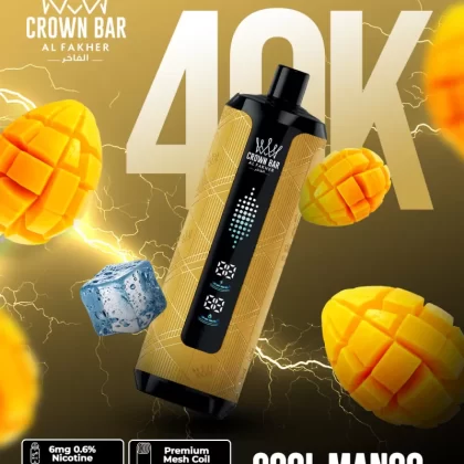 Al Fakher Crown Bar Mega Max 40K - Cool Mango - Vapesonline