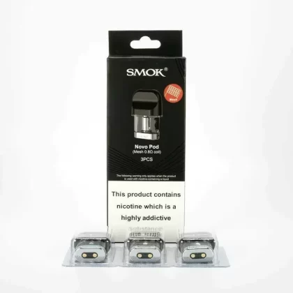 Smok Novo Pod Mesh Replacement Pods | 3 Pack | 0.8ohms | 3x Mesh Pods – NEW