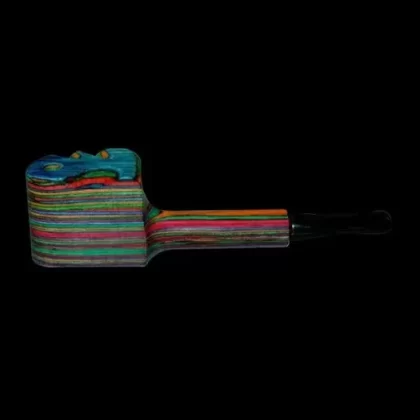 Exotic Wood Tobacco Pipe with Lid & Stem - Ejuicewarehouse
