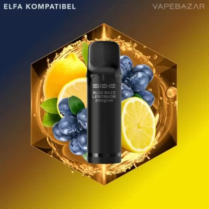 SKE Crystal 800 Pro Pods – Blue Razz Lemonade (2er Pack) - SKE Crystal / Propylenglykol / Aromastoffe / Nikotin / Glycerin / ca. 1600 insgesamt