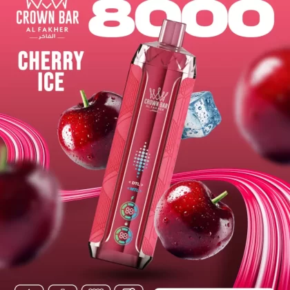 Al Fakher Crown Bar Crystal V2 8000 Cherry Ice