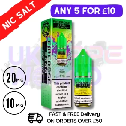 Tutti Fruity – Firerose 10ML Nic Salt