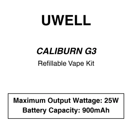 Uwell – Caliburn G3 – Refillable Vape Kit