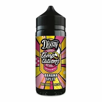 TEMPTATIONS BANANA SPLIT SHORTFILL E-LIQUID BY DOOZY VAPE