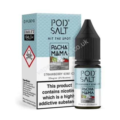 Strawberry Kiwi Ice Nicotine Salt E-Liquid By Pod Salt Fusions Range - Vapestreams Co