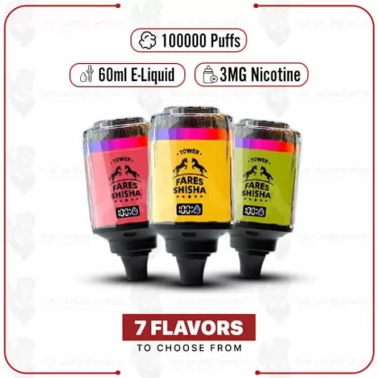 Wiwi Tower Fares Shisha 100K Puffs - Thevapersworld