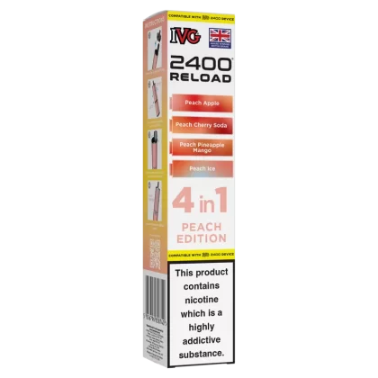 Peach Edition IVG 2400 Refill Pods - 20mg - Vape Product (C5BD7A)