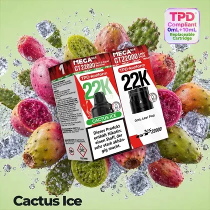 MEGABAR GT22000 Prefilled Pods – Cactus Ice (10ml)