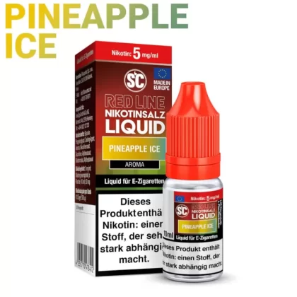 SC Red Line Nikotinsalz Liquid – Pineapple Ice - 10mg/ml, 5mg/ml; Ananas